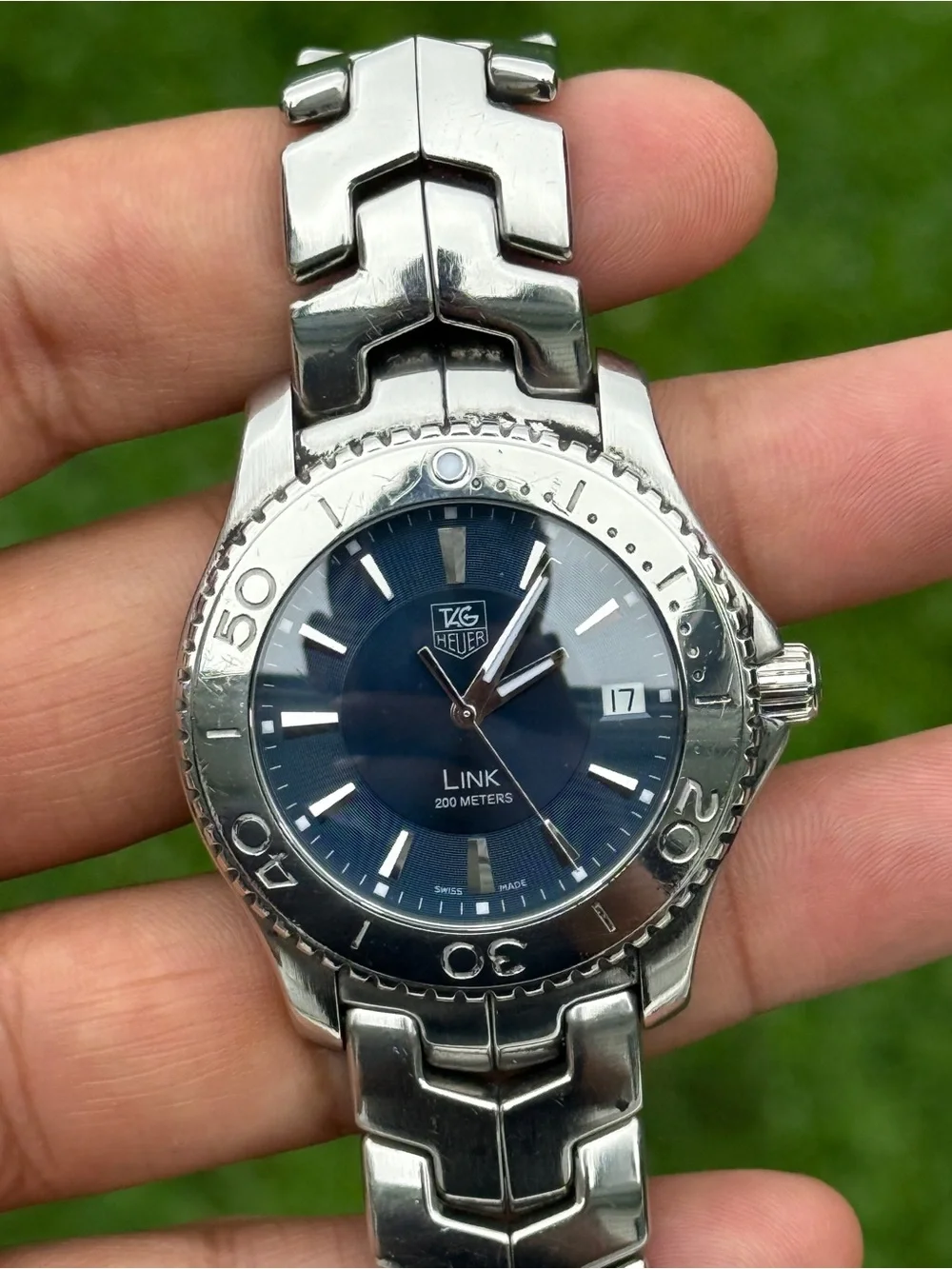 Tag heuer link Blue Swiss Quartz Diver Steel Men's Watch